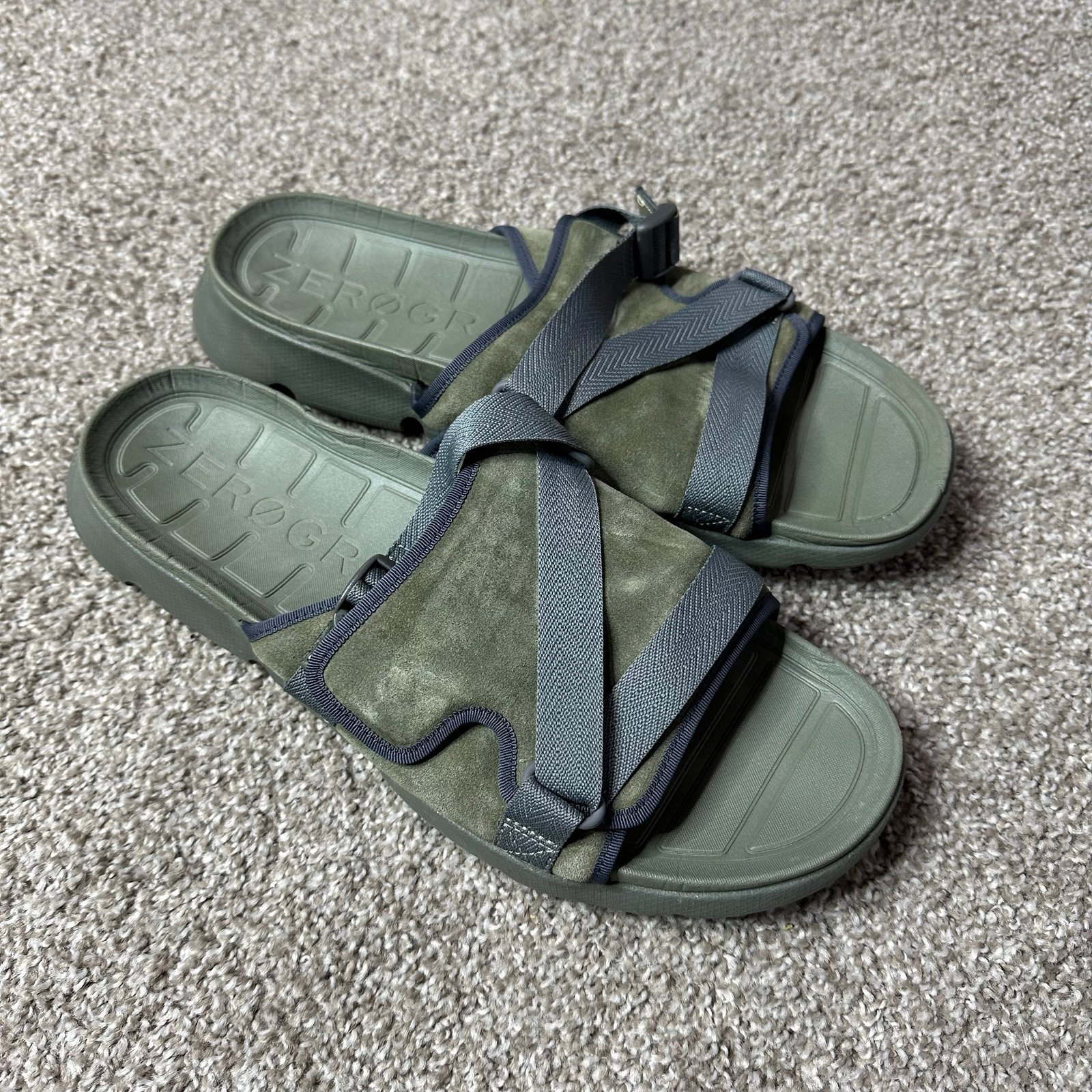 Cole Hann Men's Green Slide Sandals