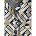 J. Mclaughlin Lauderale Popover Top Collar Geometric Medium 3/4 Sleeve Neutral