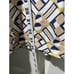 J. Mclaughlin Lauderale Popover Top Collar Geometric Medium 3/4 Sleeve Neutral