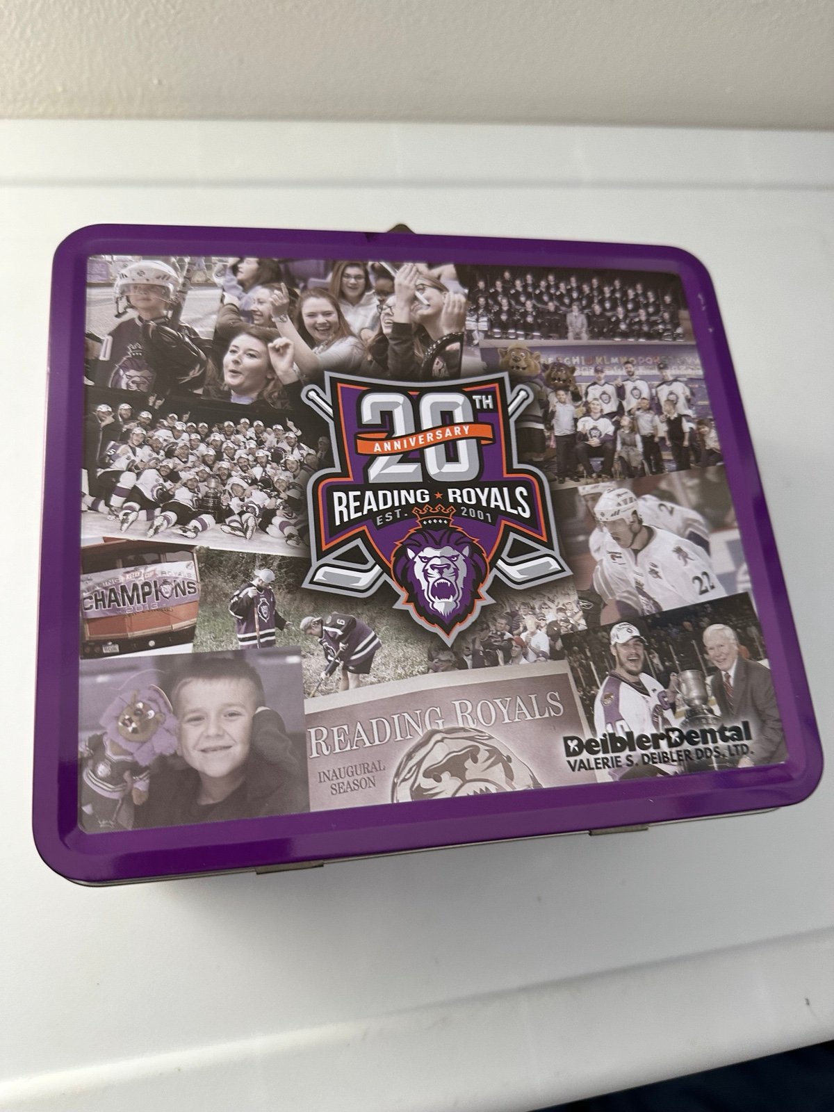 Reading Royals 20th Anniversary Metal Lunchbox Sga 2021 ECHL Hockey Pennsylvania