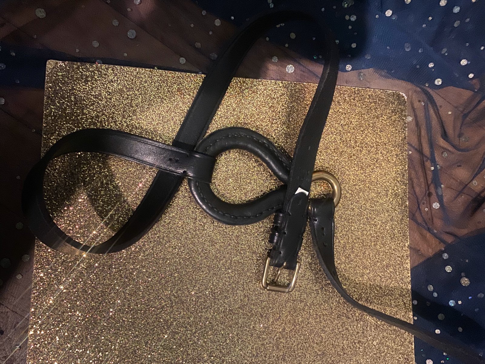 POLO RALPH LAUREN BLACK GOLD BRASS GRACIAN Belt GORG L RARE