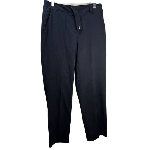 Talbots Petite Relaxed Trouser Pants Navy Blue Size 2