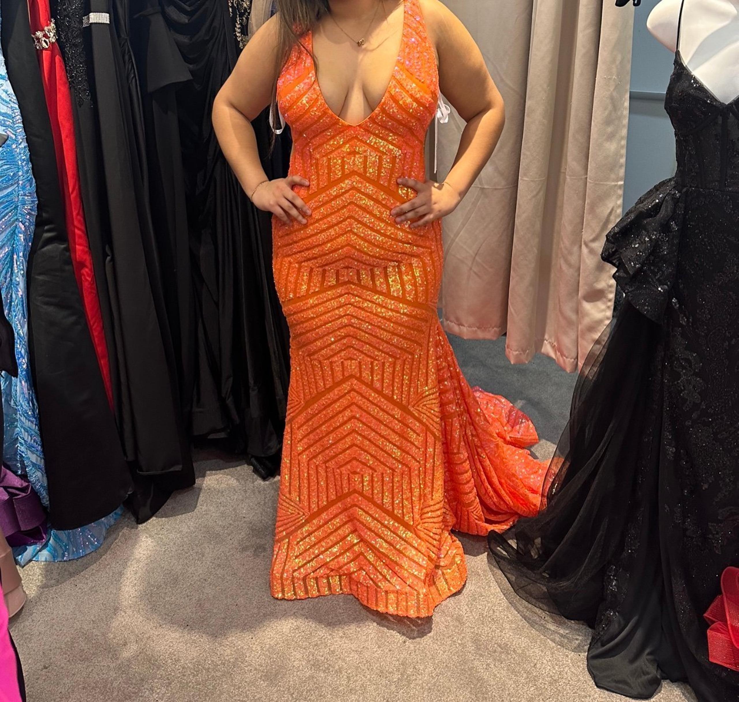 Orange Jovani Prom Dress