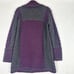 Aran Crafts Merino Wool Cable Knit Cardigan Size Medium Purple One Button FLAW