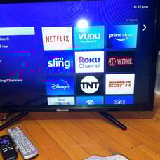 TV with ruku set up 40”