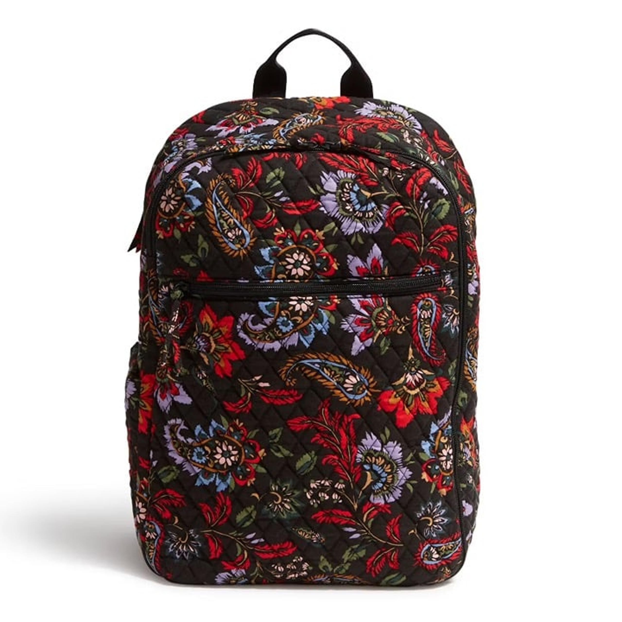 New Vera Bradley Lay Flat Travel Backpack in Cotton Venetian Paisley $175