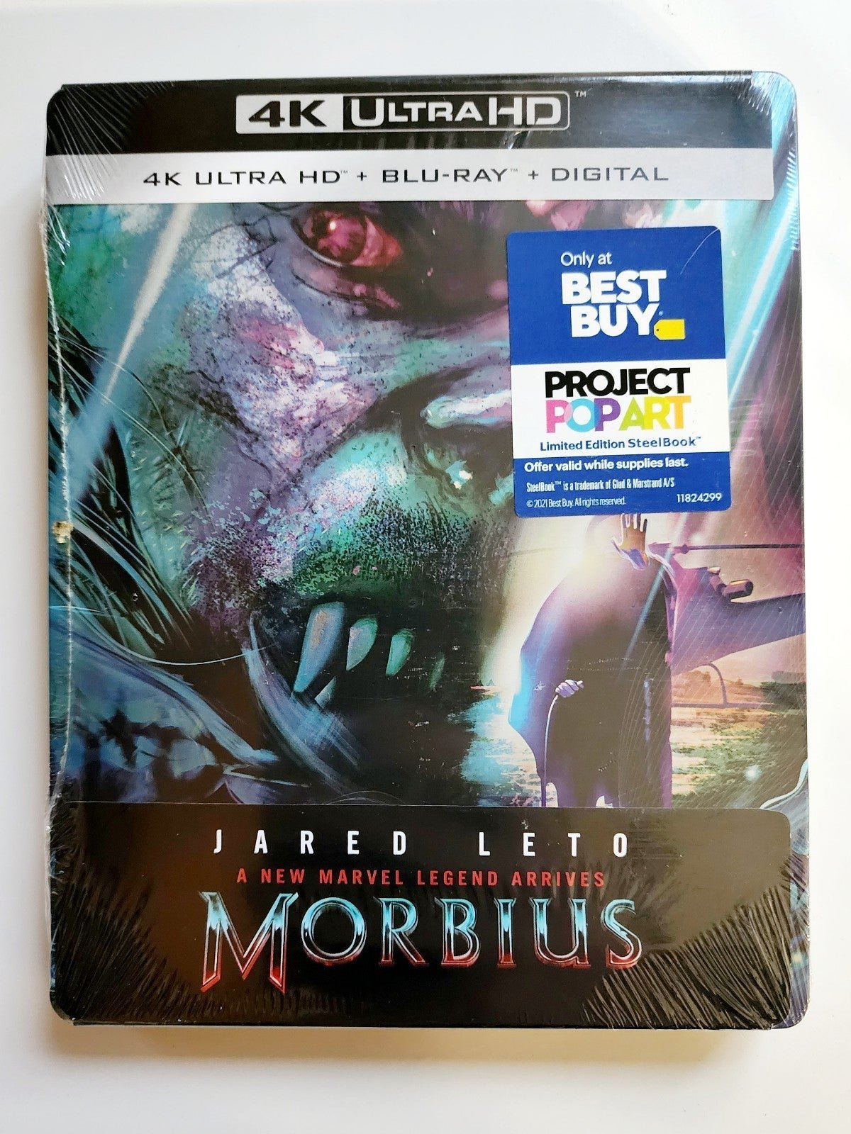 Morbius LE Steelbook: 4K, Blu Ray, Digital Sealed New Mint US Ships in Box