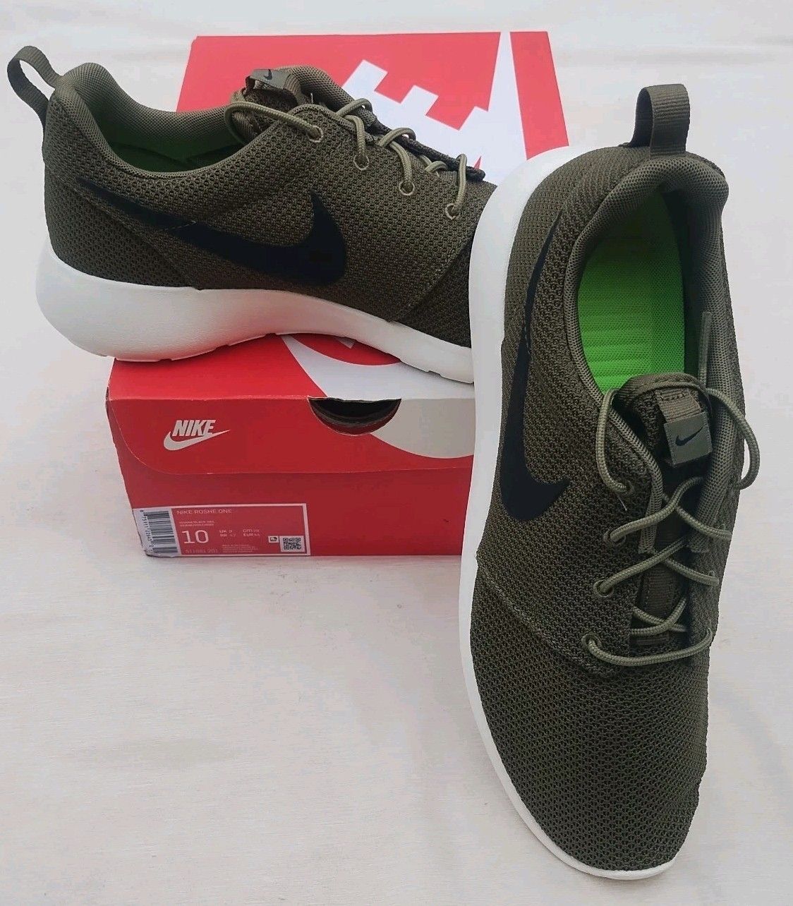 Nike Roshe Run One Shoes Running Iguana Black Sail 511881-201 Mens Size 10
