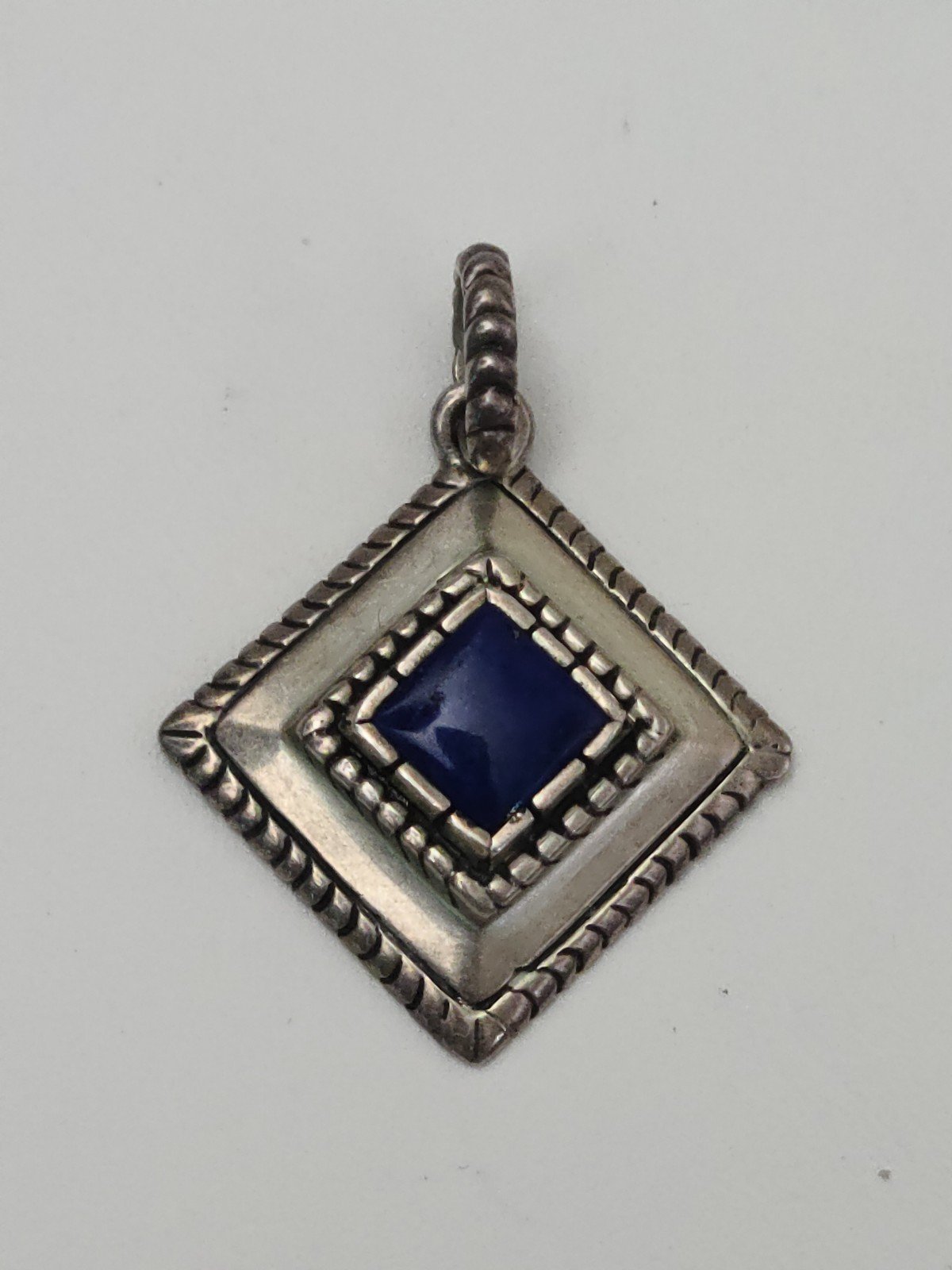 1980s Carol Felley Sterling Silver and Lapis Lazuli Pendant