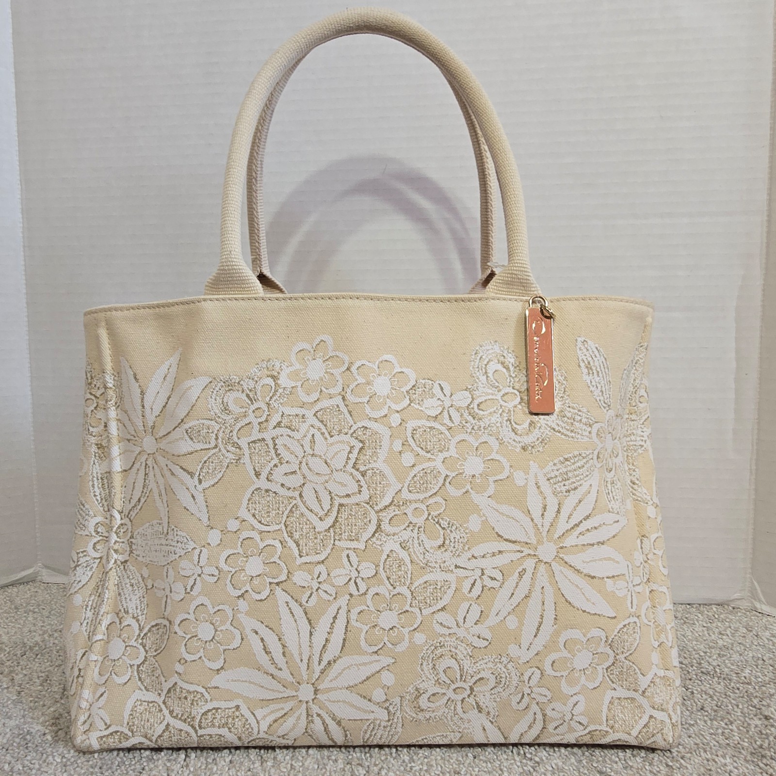 Oscar de La Renta for Neiman Marcus cotton floral tote handbag