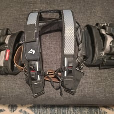 Electricians 2-Bag Work Tool Belt with Suspenders