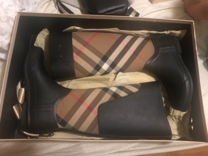 Burberry rain boots