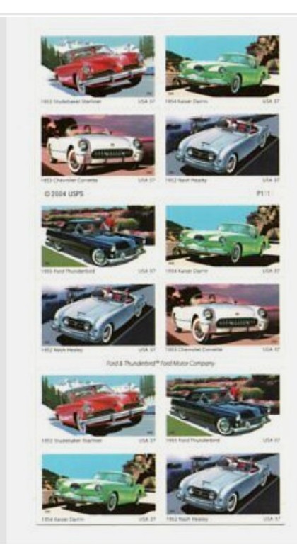 Stamps 37 Collectibles Cars