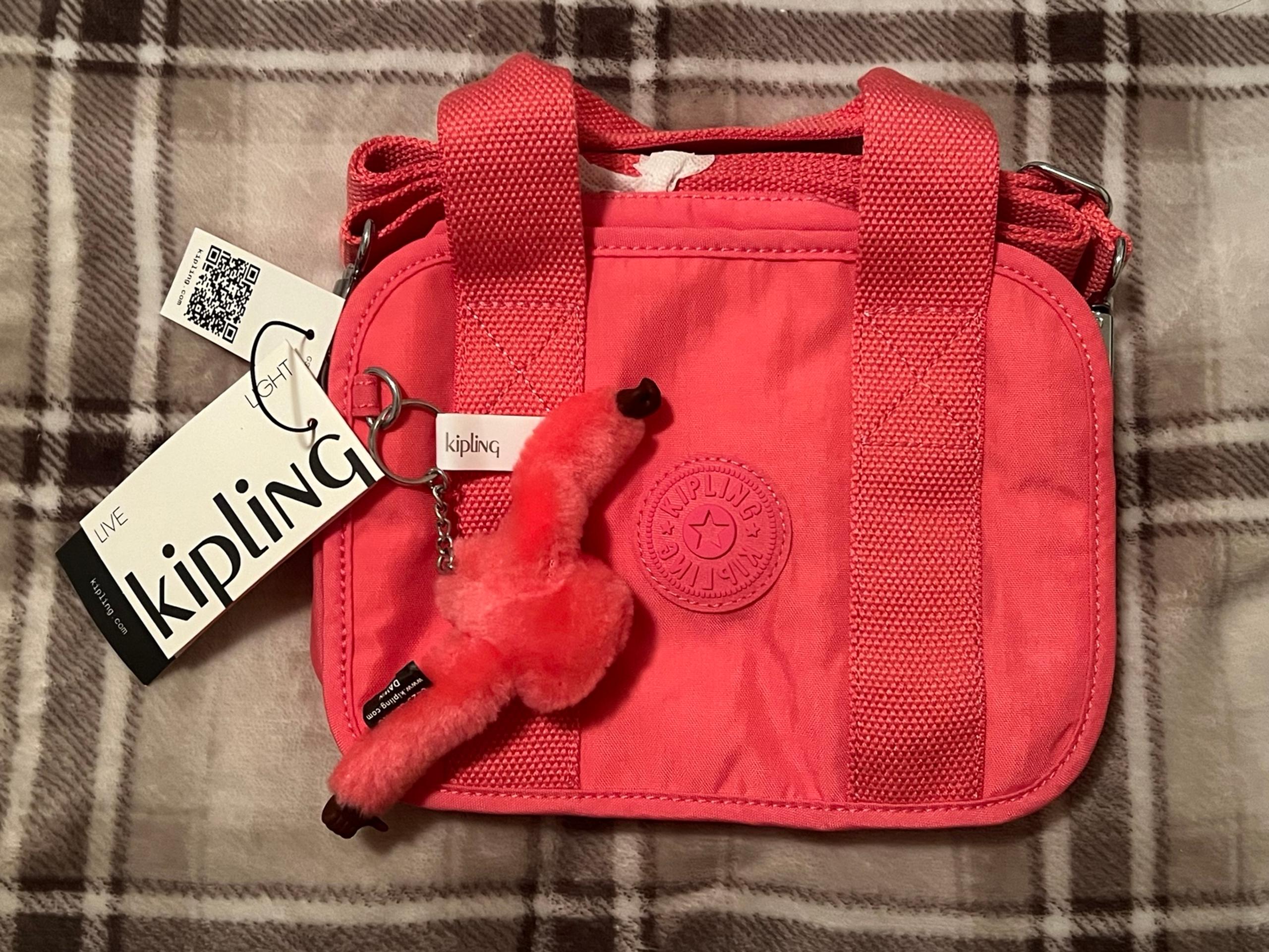 NEW NWT KIPLING Nadale Crossbody Bag Bubble Pop Pink