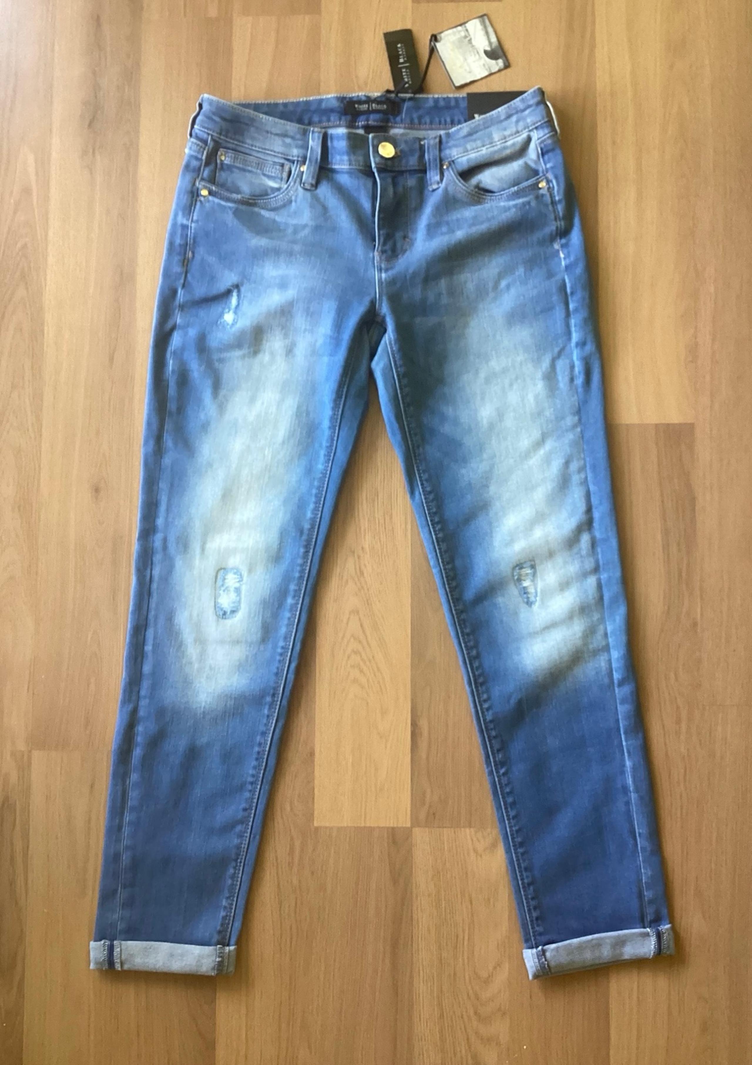 White House Black Market distressed Girlfriend jeans 0 NWT