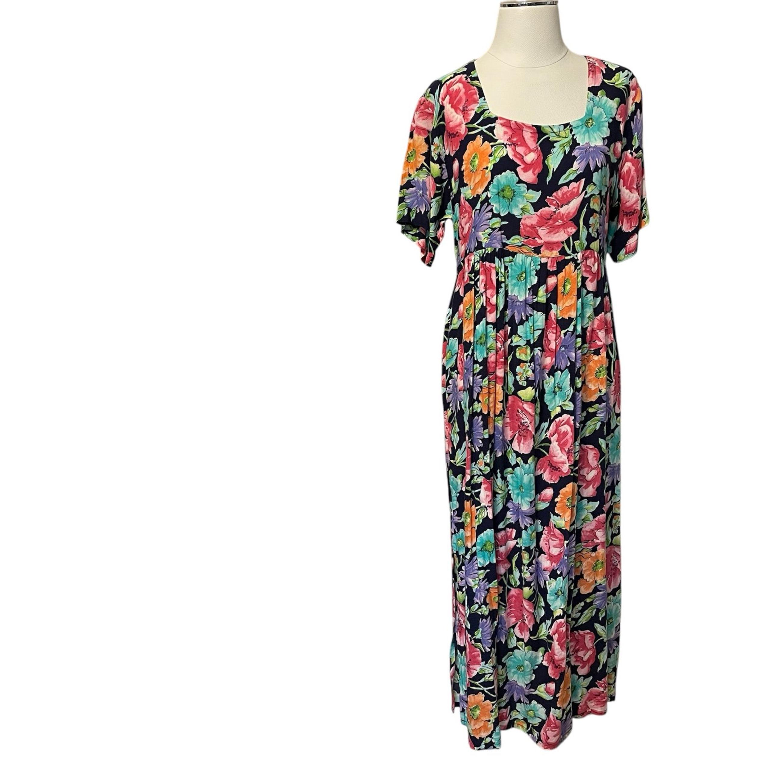 Diane Von Furstenberg Lightweight Floral Print Maxi Dress Medium