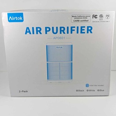 AIRTOK 2 Pack Air Purifier for Home, HEPA Filter Cleaner with Fragrance Sponge