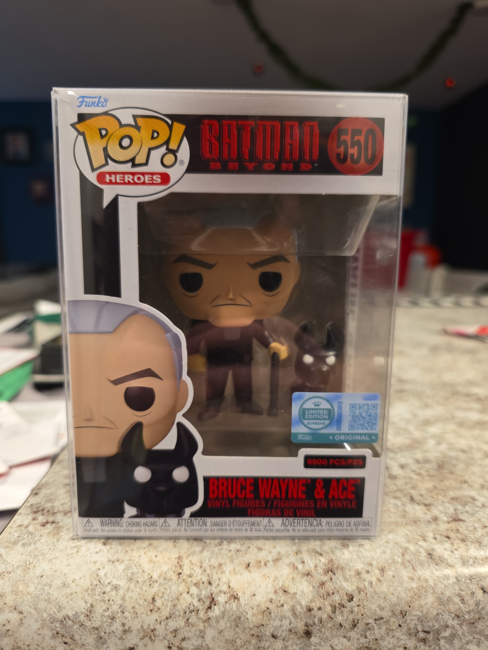 Bruce Wayne and Ace Funko with protector