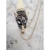 Vintage Leopard Pendant Necklace Rhinestone Crystal Gold Tone 1984 Unique!