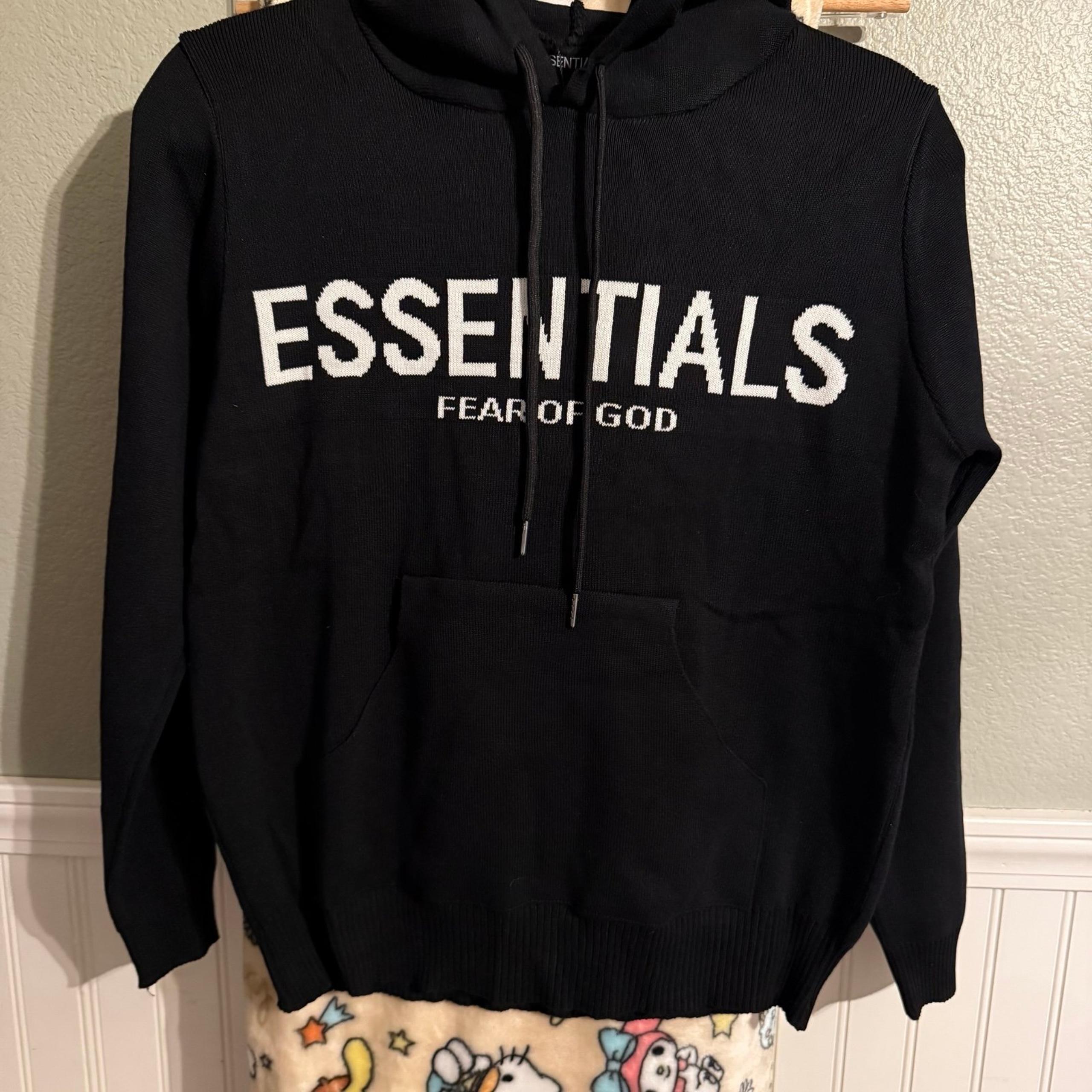 Essentials women’s knitted hoodie size large