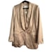 NWT Madewelll Satin Oversized Blazer Gold Single Button Drapey Size 12