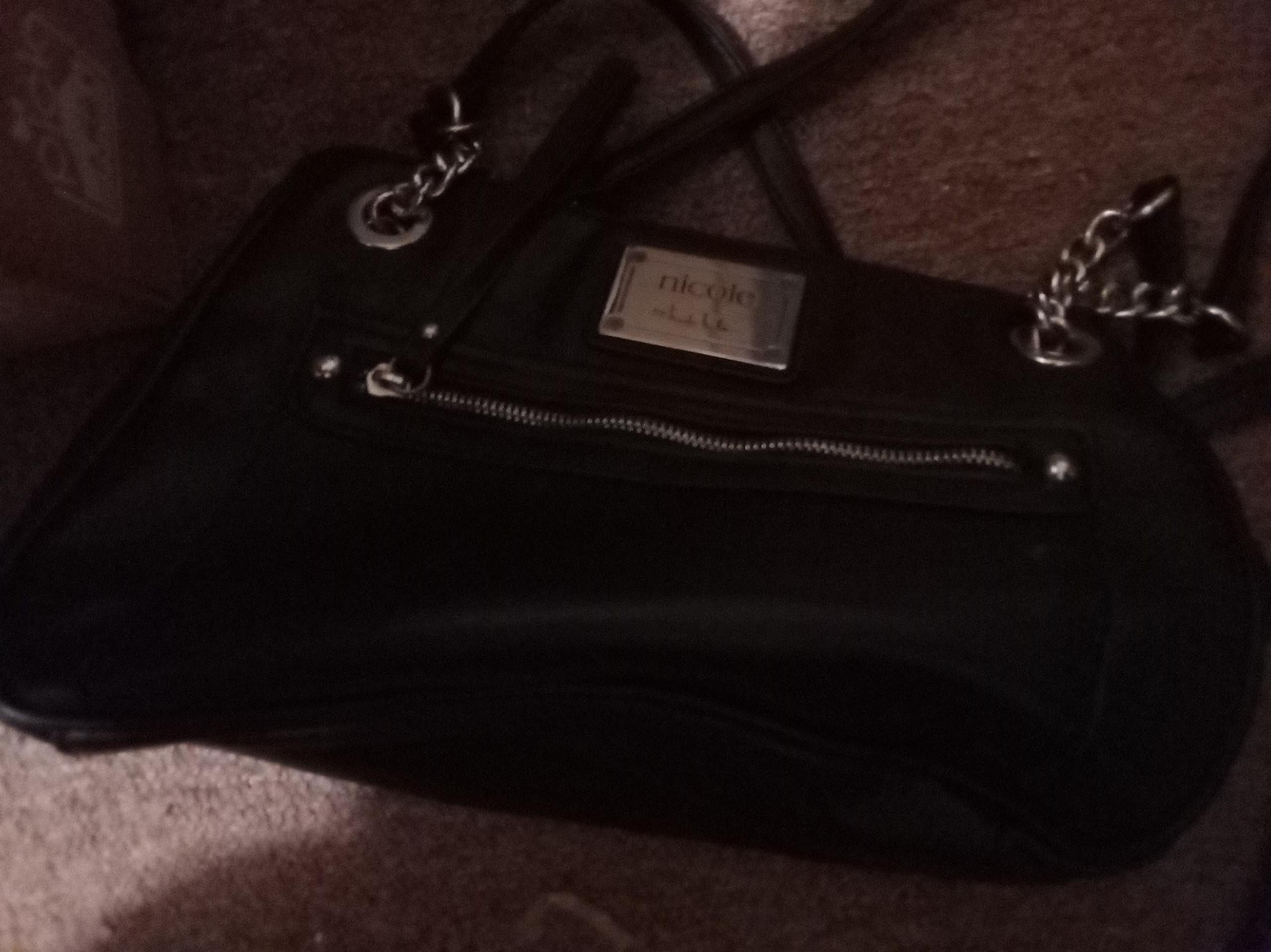 purse Nicole by Nicole Miller black leather bag