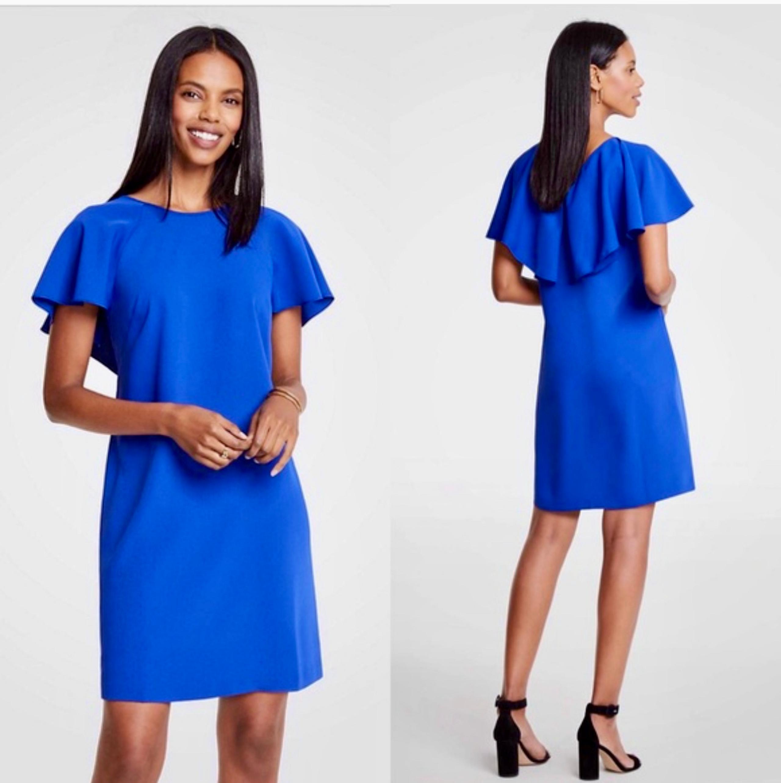 Ann Taylor Blue Knee Length Dress in Women’s Sz Small NWOT