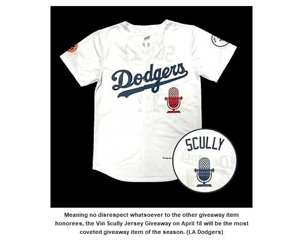 Medium Vin Scully Jersey Los Angeles Dodgers PROMO SGA 4/18/23