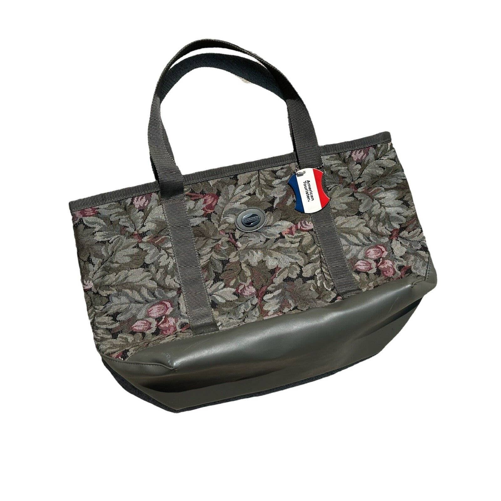 American Tourister Vintage 80’s Floral Tapestry Carpet Bag Travel Carry-On Tote