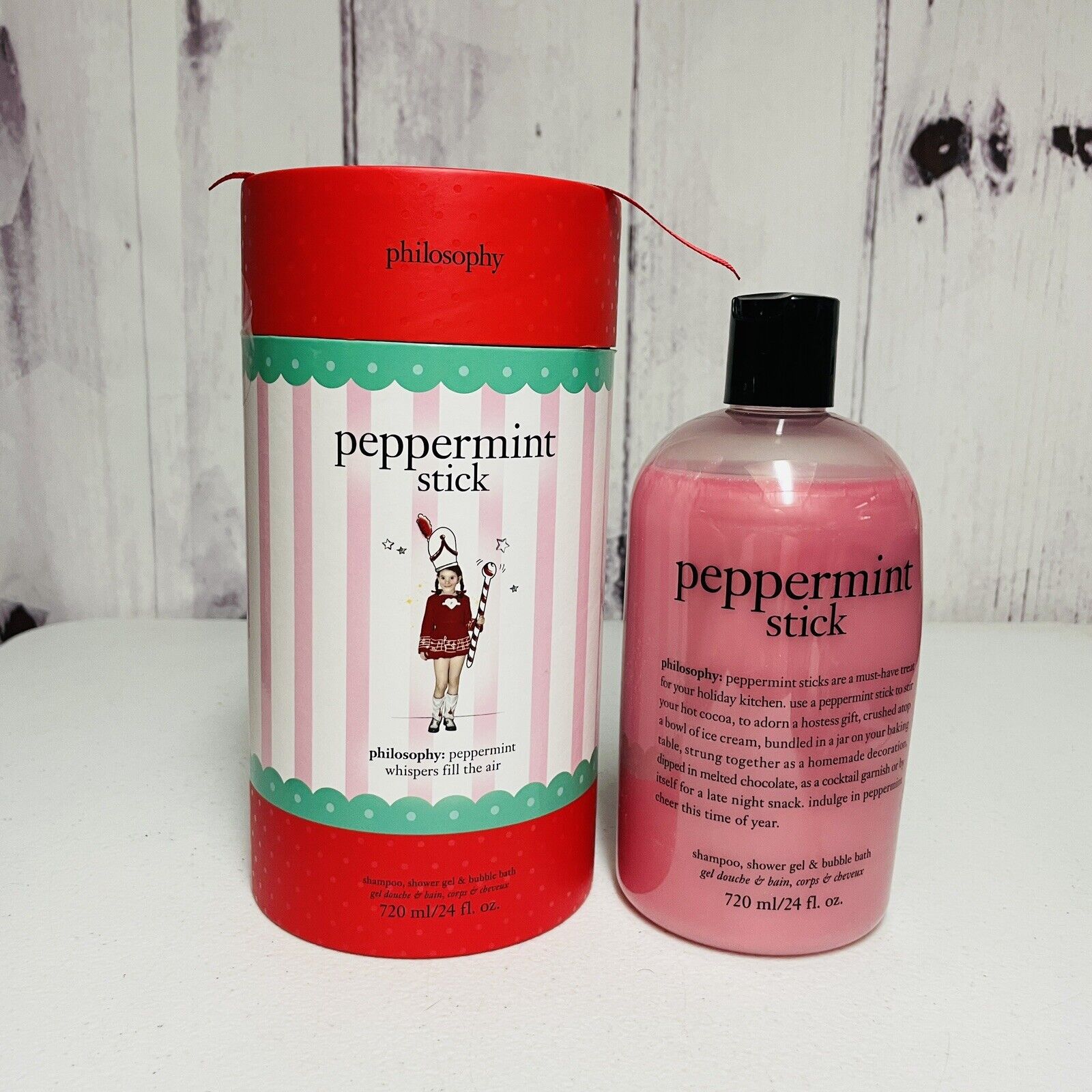Philosophy Peppermint Stick 24 fl oz 3 in 1 Shampoo Shower Gel Bath Gift Set