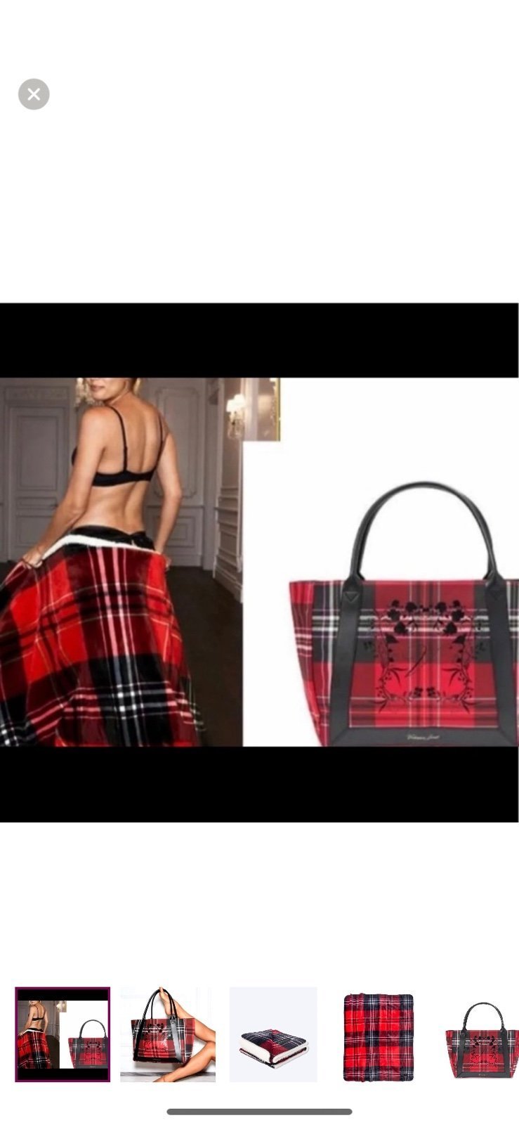 Victoria’s Secret Sherpa blanket and tote set