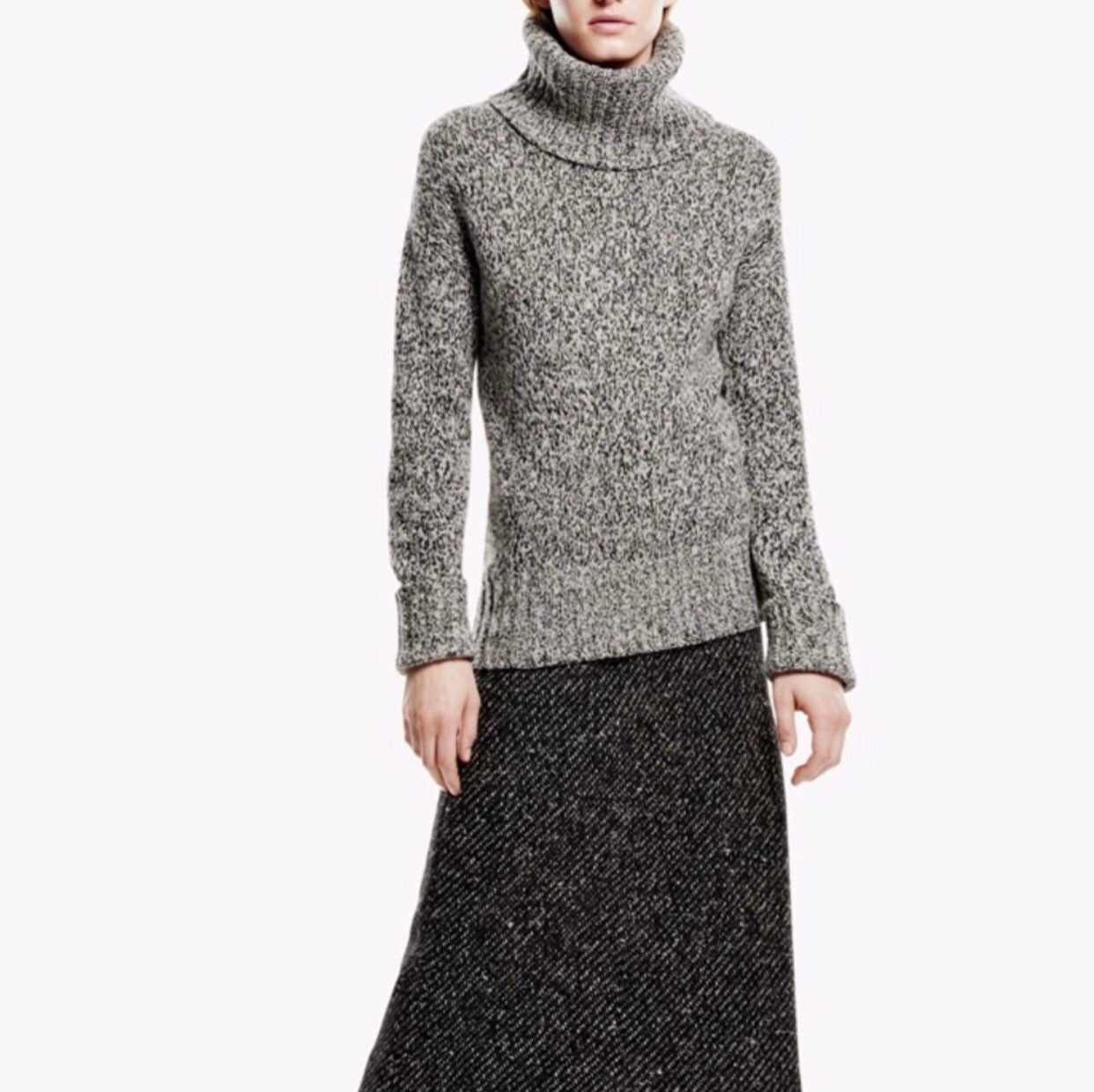 THEORY Wyndora Marbal Turtleneck Sweater