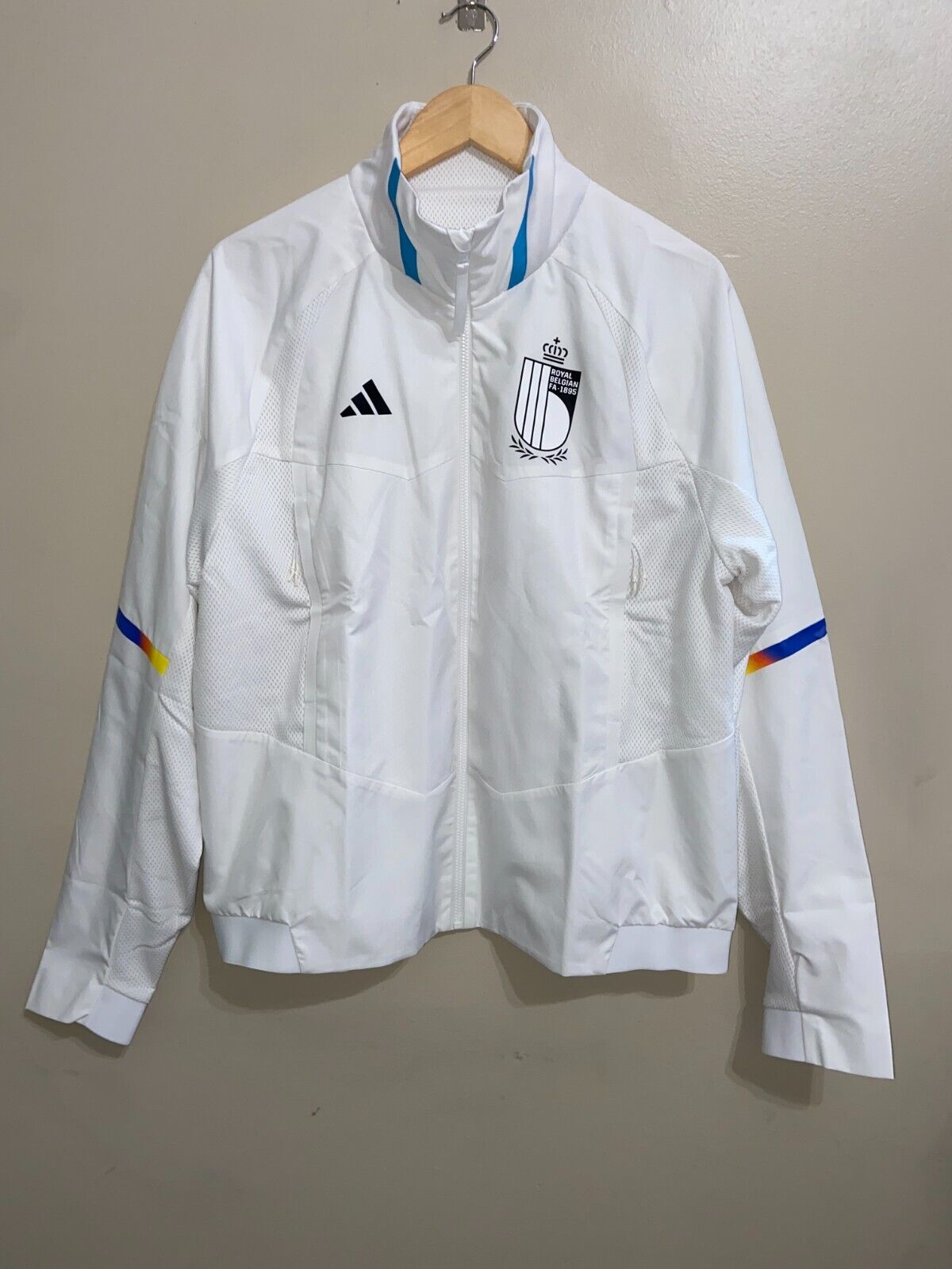 Adidas Belgium Game Day Anthem White Soccer Jacket White IC1567 Men’s 2XL NEW