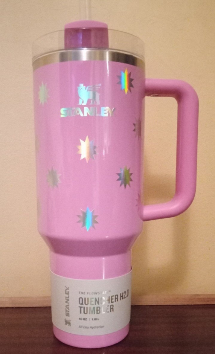 Stanley Popsicle Pink Holographic Tumbler