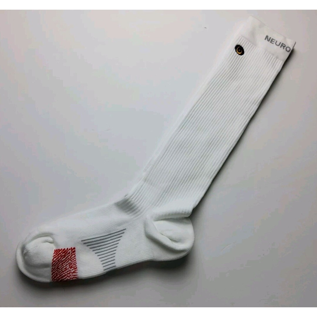 Biowin Neurosocks Socks Athletic Knee High White Size M (W 7.5-11, M 6-9)