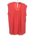 NWT Womens Plus Size 2X Vince Camuto Orange Melon Pleat Front Blouse Top