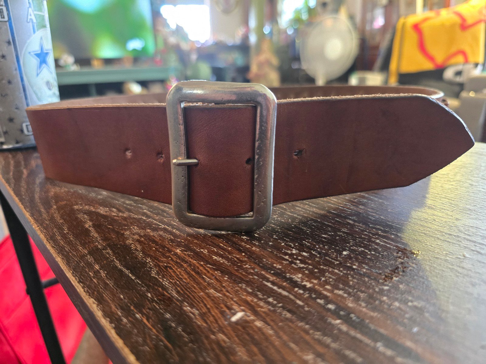 Vintage Leather Belt w/Bullet Inserts Beautifully Made!!