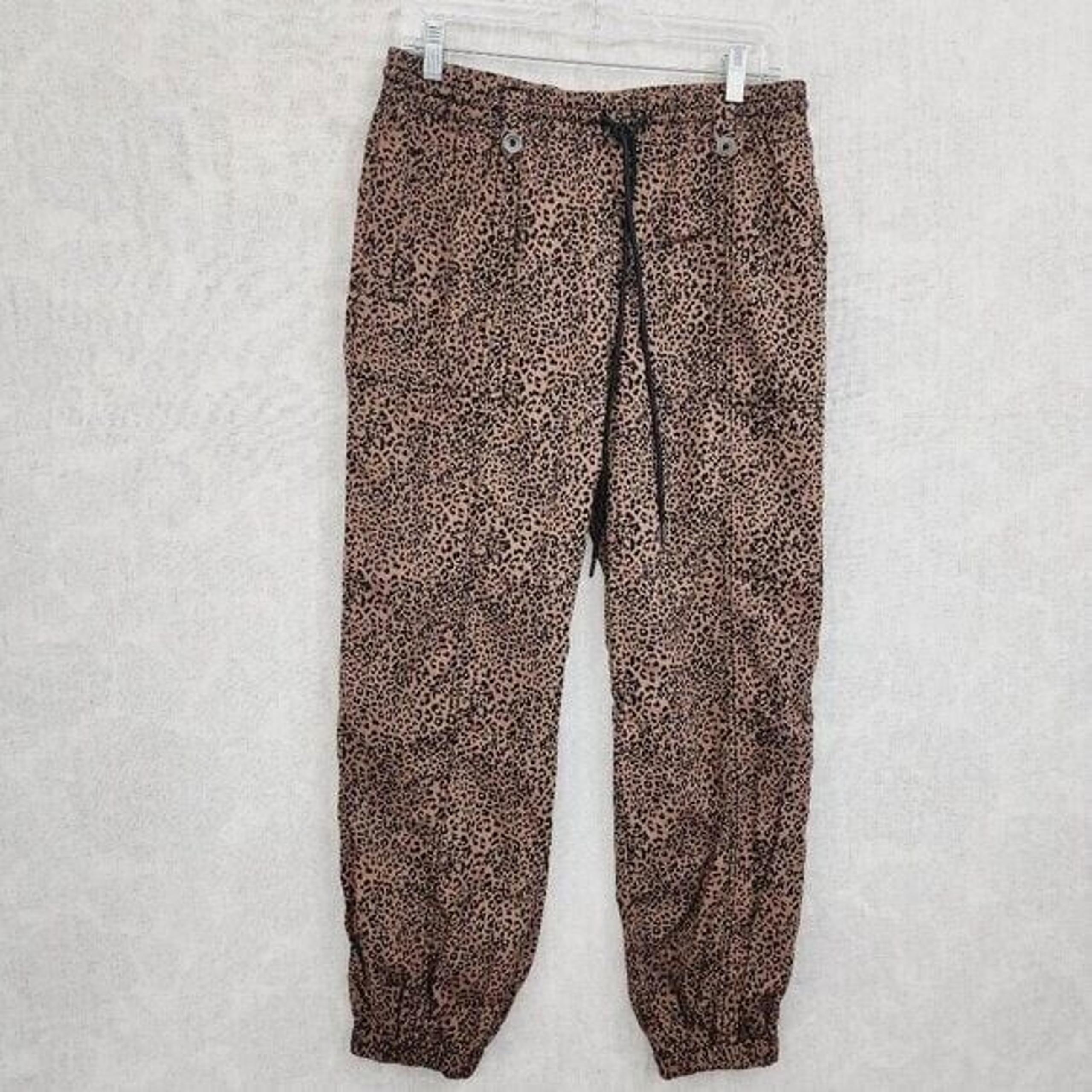 Knox Rose Leocell Leopard Pull on Jogger Women's Pants M 9183P