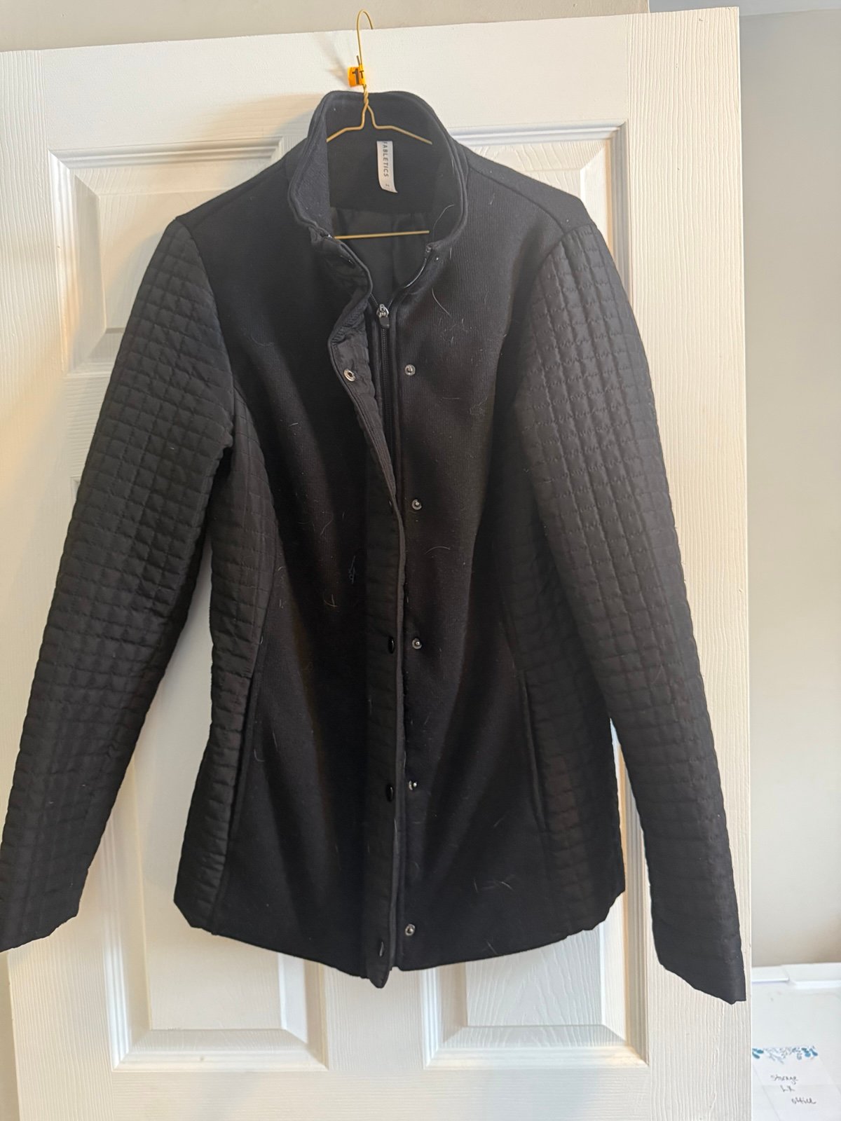 Fabletics Black Utility Jacket Quilted Hip-Length