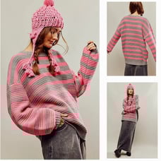 Free People Chunky Cotton-Blend Knit Crewneck Sweater - Women's size XS