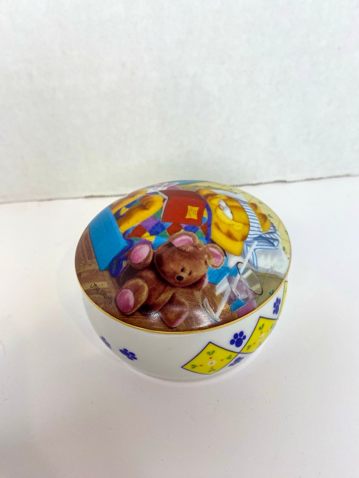 Garfield Vintage Trinket Box Music Box Cute Small