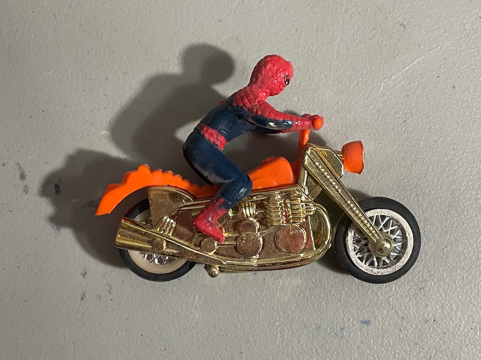 Spider-Man Gyro Motorized Stunt Cycle (Ahi, 1974)