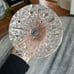 Vintage Pedestal Fruit Bowl with Cut Glass Rim and Base