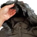 Guess Faux-Fur-Trim Black Hooded Puffer Coat