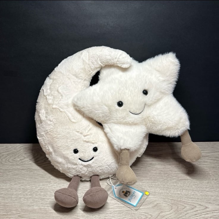 AUTHENTIC❗️Jellycat amuseable moon and cream star bundle- NWT- SHIPS SAME DAY!