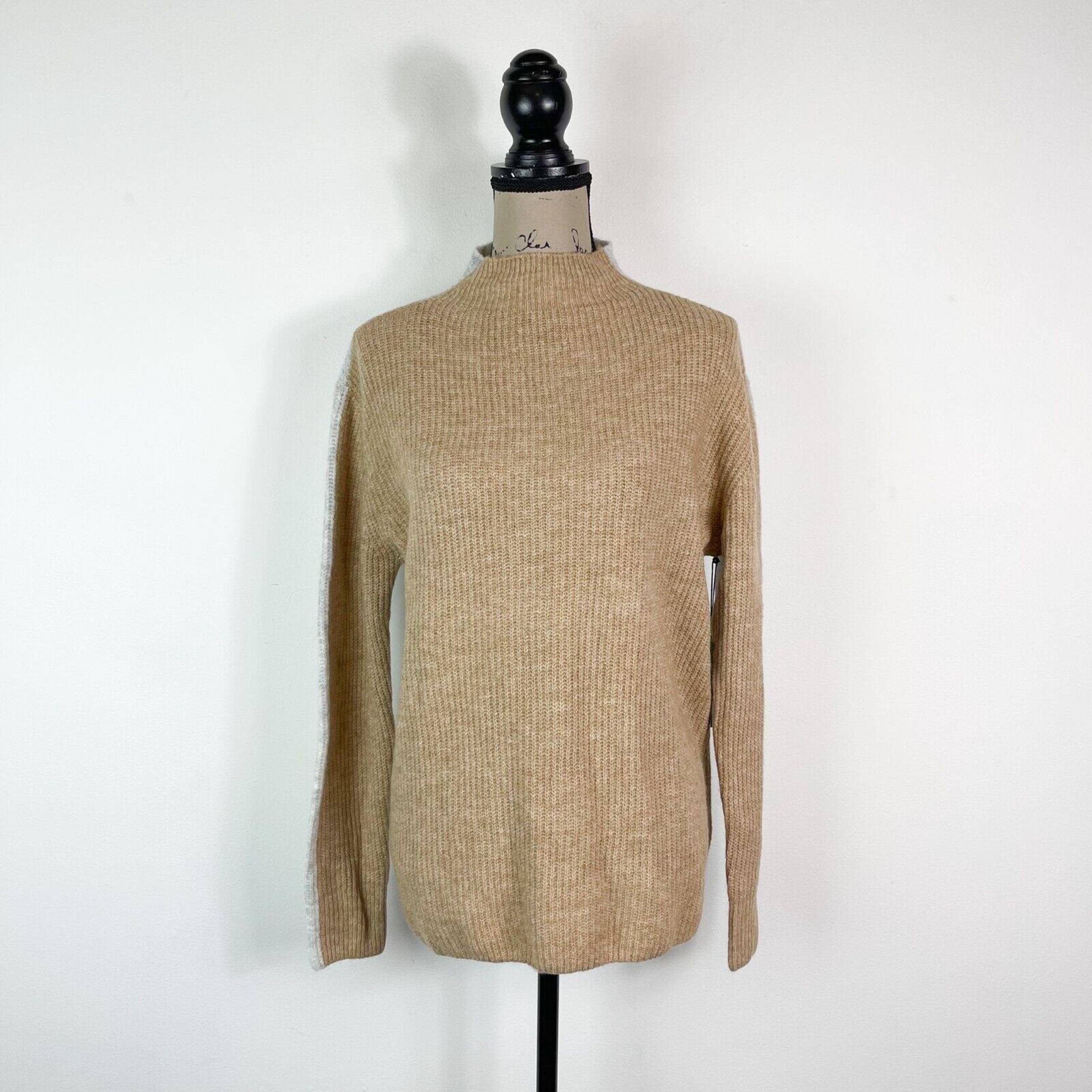 Vince Camuto NWT Women's Tan Mock Neck Knit Sweater Size M