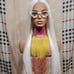 Snow white blonde lace front wig