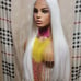 Snow white blonde lace front wig