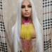 Snow white blonde lace front wig