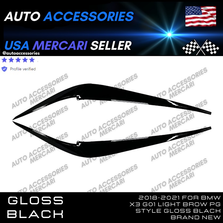 2018-2021 For BMW X3 G01 Light Brow PG Style Gloss Black Brand New